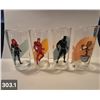 Image 1 : Set of 4 Marvel drinking glasses - no damage