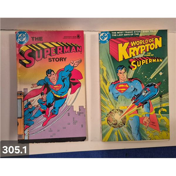 Pair of DC Comics paperback books - Superman, great condition, 1982 and 1983