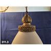 Image 3 : MCM Hanging retro swag lamp, with long cord and chain, plug-in and switch in cord, great condition