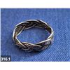 Image 1 : Woman's Sterling Silver size 8-8 1/2 braided vine design ring, marked "925"