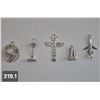 Image 1 : Group #2 - 5 Sterling Silver Charms, all marked