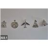 Image 1 : Group #5 - 5 Sterling Silver Charms, all marked