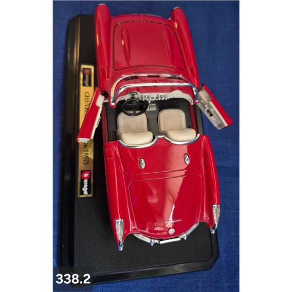 1957 Red Corvette - 1:24 Scale, Burago, Italy