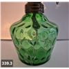 Image 3 : Uranium Glass - Miniature 1890s enamelled oil lamp