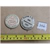 Image 1 : 2 Pinbacks - Saskatoon 1933 Exhibition 50th Anniversary and 1933 Oliver Machinery