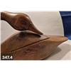 Image 4 : Large Folk Art hand-carved goose - Glass eyes, 1940s, 17 inches long