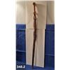 Image 1 : Early Folk Art hand-carved walking stick - nice patina and wear