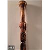 Image 6 : Early Folk Art hand-carved walking stick - nice patina and wear