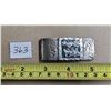Image 1 : Vintage Mexico money clip - Alpaca, inlaid torquoise