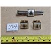 Image 1 : 3 Men's Masonic (Mason) pieces - cufflinks, tie clip, mother-of-pearl