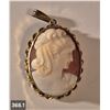 Image 1 : Antique Cameo Pendant Locket - marked "1/20 10k AM Co GF"