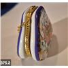 Image 2 : #1 - Hand-decorated Miniature porcelain handbag, 24k gold-plated trim