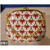 Image 1 : #2 - Hand-decorated Miniature porcelain handbag, 24k gold-plated trim