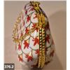Image 2 : #2 - Hand-decorated Miniature porcelain handbag, 24k gold-plated trim