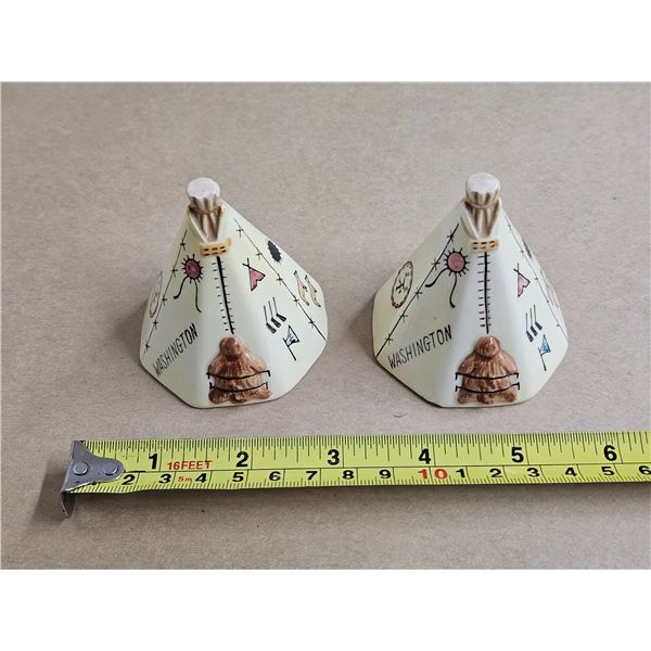 Tipi Salt and Pepper Shaker Set (no stopper/plug in bottom)