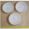Image 1 : (3) Vintage White w/ Gold Trim Anchor Dessert Bowls