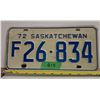Image 1 : (1) 19752 Sask license plate
