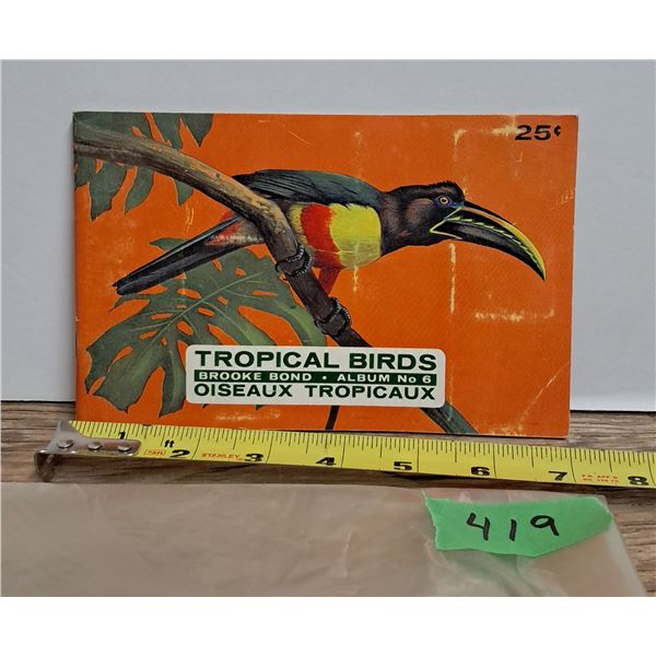 tropical birds Brooke bond tea cards album. (full)