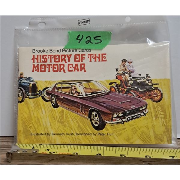 history of the motor car tea card album (empty)