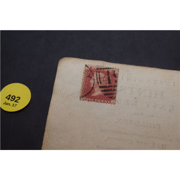 1809 Booklet c/w Rare Penny Red Stamp