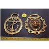 Image 1 : (2) Vintage Horse Brass – Rare Lion