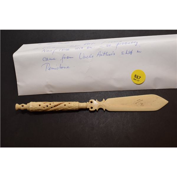 Antique Ivory Stanhope Letteropener