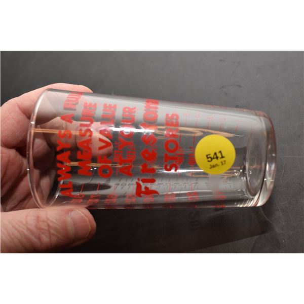 Antique Firestone Measuring Glass