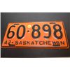 Image 1 : 1942 Saskatchewan Truck Licence Plate - Repaint