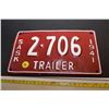 Image 1 : 1941 Saskatchewan Trailer Licence Plate – Repaint