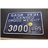 Image 1 : 1931 Saskatchewan Trailer Licence Plate - Repaint