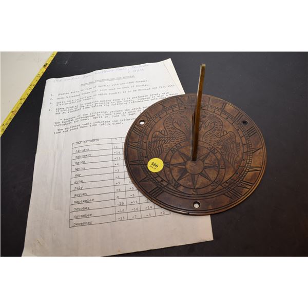 1890s Brass Sundial