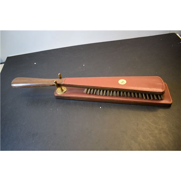Mid-Century Hanging Shoehorn and Brush