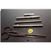Image 1 : Antique Scissors, Thermometer, Pencil