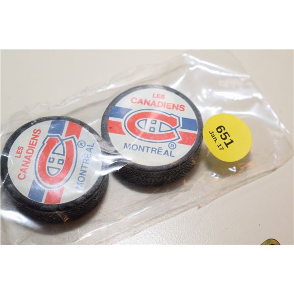 NOS 1988 Montreal Canadiens Mini Hocky Pucks
