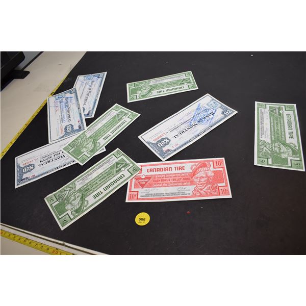 Canadian Tire Money etc.