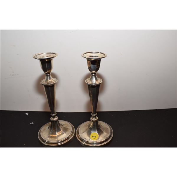 Sterling Silver Candle Holders - roughly 440g each