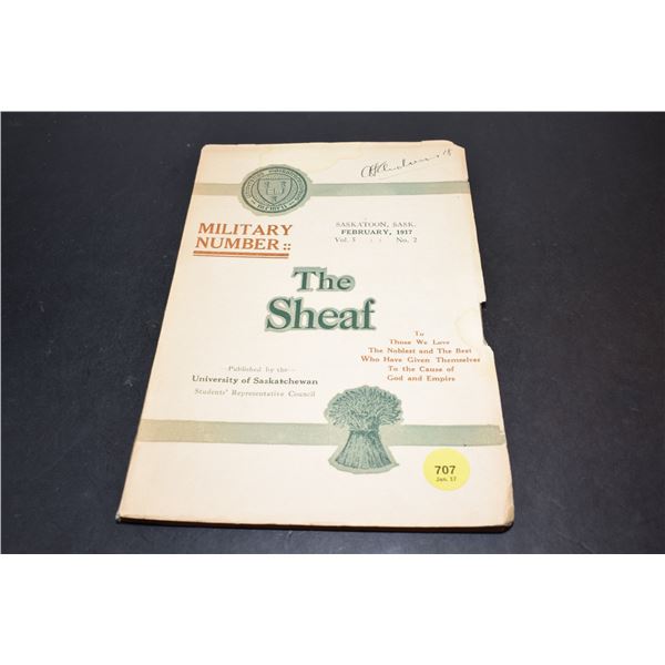WOW!  1917 Military Issue of “The Sheaf”