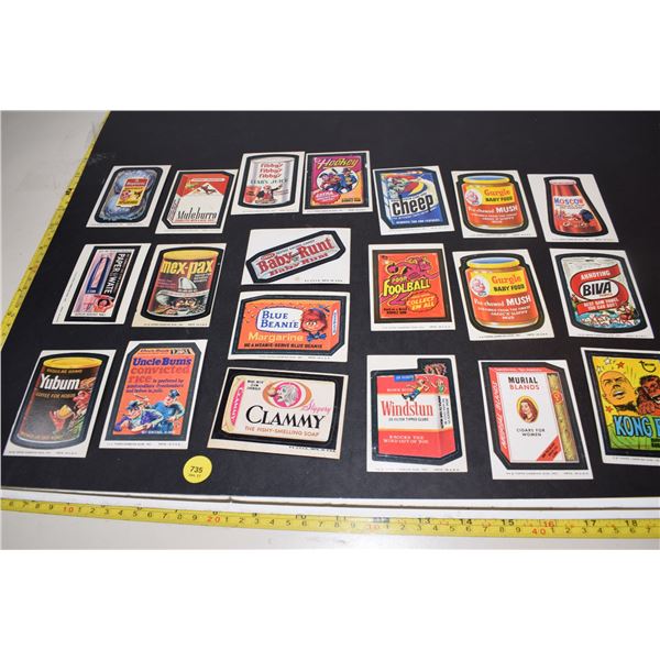 1974 Wacky Packages Decal Cards Lot
