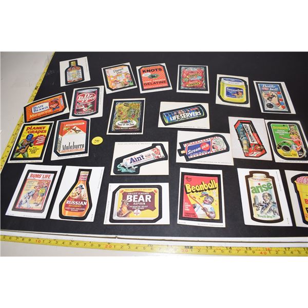 1973, 1975, 1980 Wacky Packages Decal Cards Lot