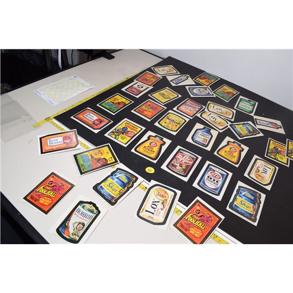 1973, 1975, 1980 Wacky Packages Decal Cards Lot