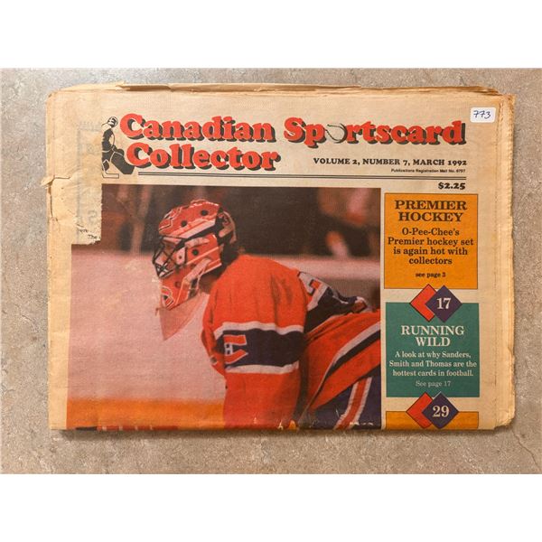 Canadian Sportscard Collector Newsprint