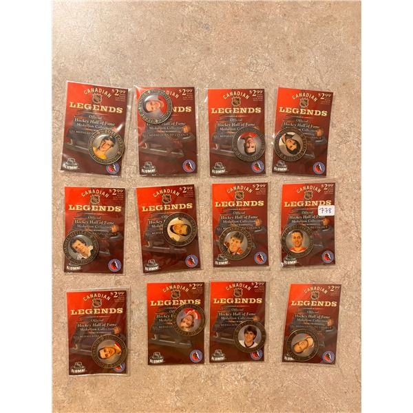 Canadian Legends - Hockey Hall of Fame Medallion Collection (12 Medallions)