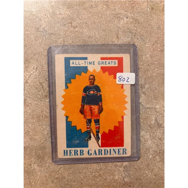 1960-61 - Herb Gardiner - Hockey Card