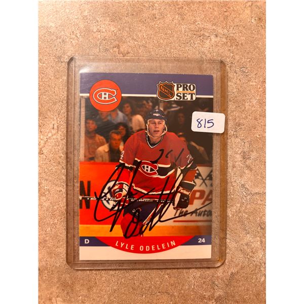 Lyle Odeline - Autographed Hockey Card