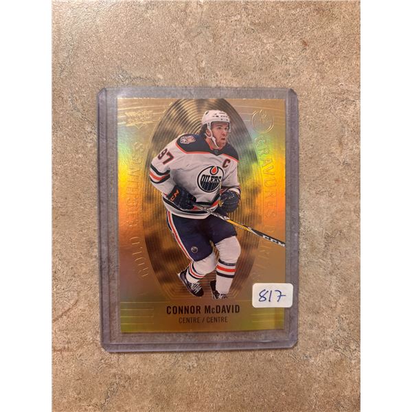 Connor McDavid - Gold Etchings Hockey Card