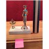 Image 3 : Vintage Graduation Trophy Toppers & Award Plaques Collection Lot features silver graduate figure wit