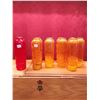 Image 1 : Collection of 12 Sanctuary Lamp Glasses used. - Nine amber glass sanctuary lamp reservoirs and three