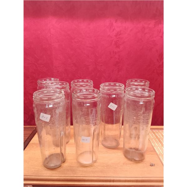 Vintage Used Will & Baumer Sanctolites Glass Sanctuary Lamps (8 pcs)- Eight vintage used Sanctolites