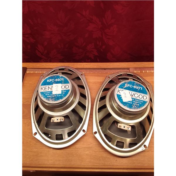 Pair of Vintage Kenwood KFC-6971 6x9 Car Speakers - Not Tested  - Two used Kenwood KFC-6971 6x9-inch