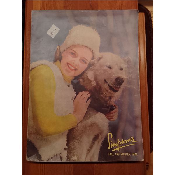 Lot # 857 - Simpson's Fall and Winter 1941 Catalog: Woman with Polar Bear Fur CoverThis vintage 1941